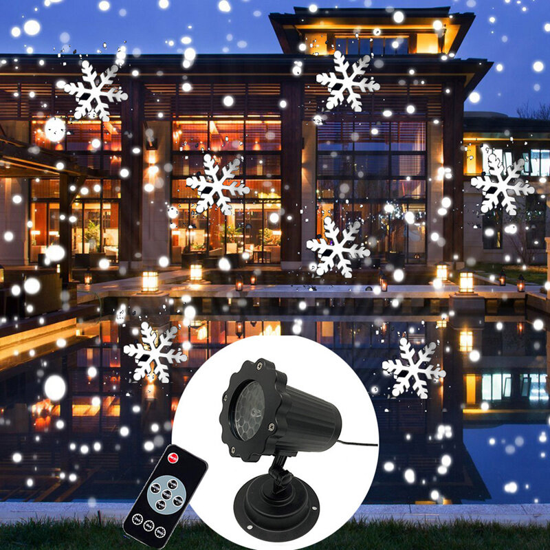IP65 โทรศัพท์มือถือหิมะกลางแจ้งMiniหิมะโปรเจคเตอร์เลเซอร์โปรเจคเตอร์Light Christmas Snowflakeเลเซอร์โคมไฟสำห...