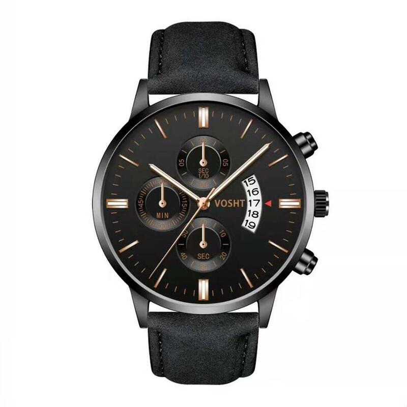 2020 Relogio Masculino นาฬิกาแฟชั่นผู้ชายกีฬาสแตนเลสสตีลหนัง QUARTZ นาฬิกาข้อมือ Reloj Hombre