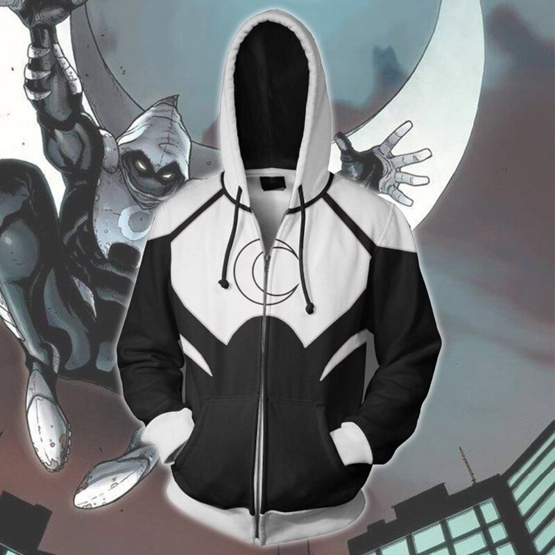 Moon Knight Marc Spector Costumes Moon Knight 3D Printed Sweatshirt Sweater Cosplay Game Anime Cartoon hooded sweater Jackets