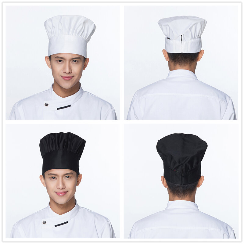 Chapeaux de Chef de Restaurant de haute qualité, vêtements de travail de cuisine, fourchettes à piment, imprimés de crème glacée, chapeaux de serveur d'hôtel, chapeaux de cuisine BBQ champignon