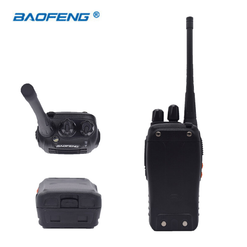 Baofeng-walkie-talkie portátil, rádio transmissor de dois sentidos, 16 canais, uhf, 400-470mhz, 2 peças