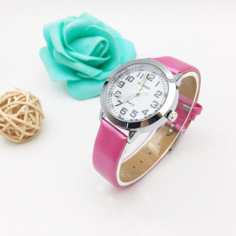 Moda pequenos relógios para as meninas de quartzo pulseira de couro analógico luminosa mãos senhoras vestido relógio 2019 estudante presente da menina
