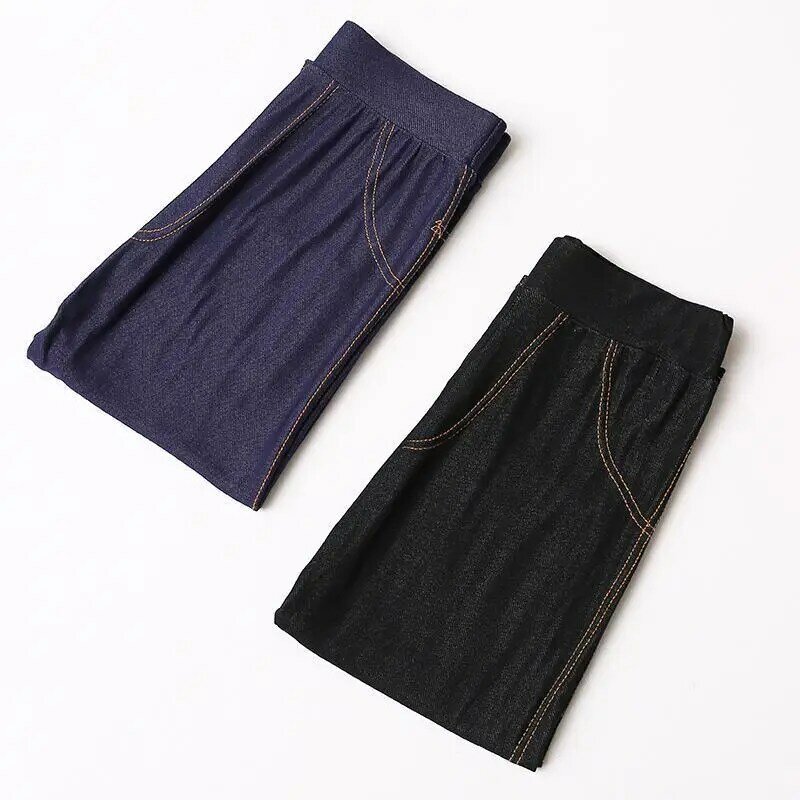 Pantalones de alta calidad de algodón de verano de encaje recortado ropa de Leggings de longitud 3/4