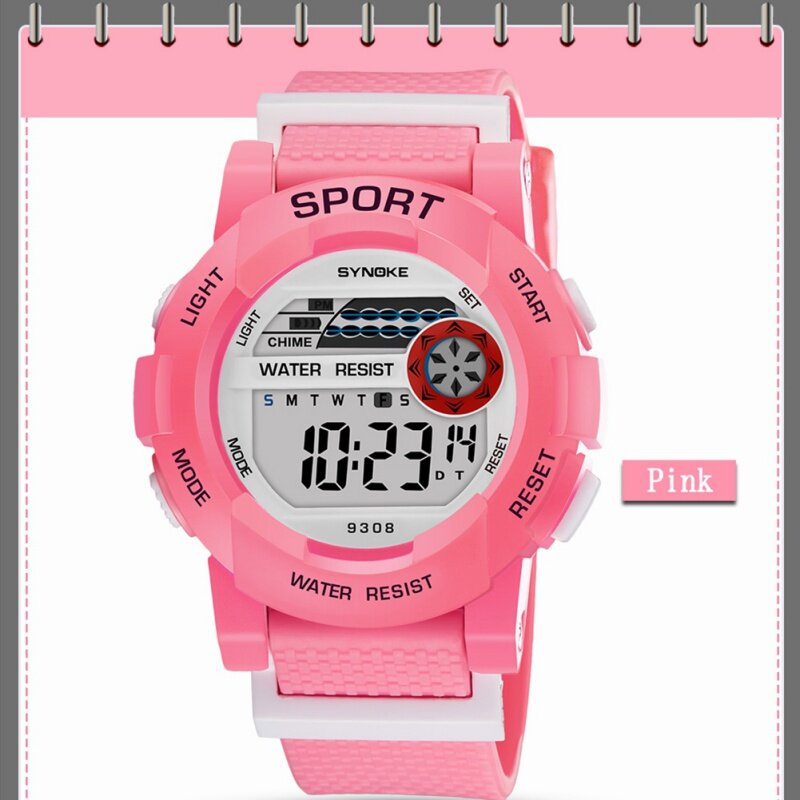 Enfant étanche montre garçons fille numérique LED sport enfants horloge décontractée avec montres-bracelets
