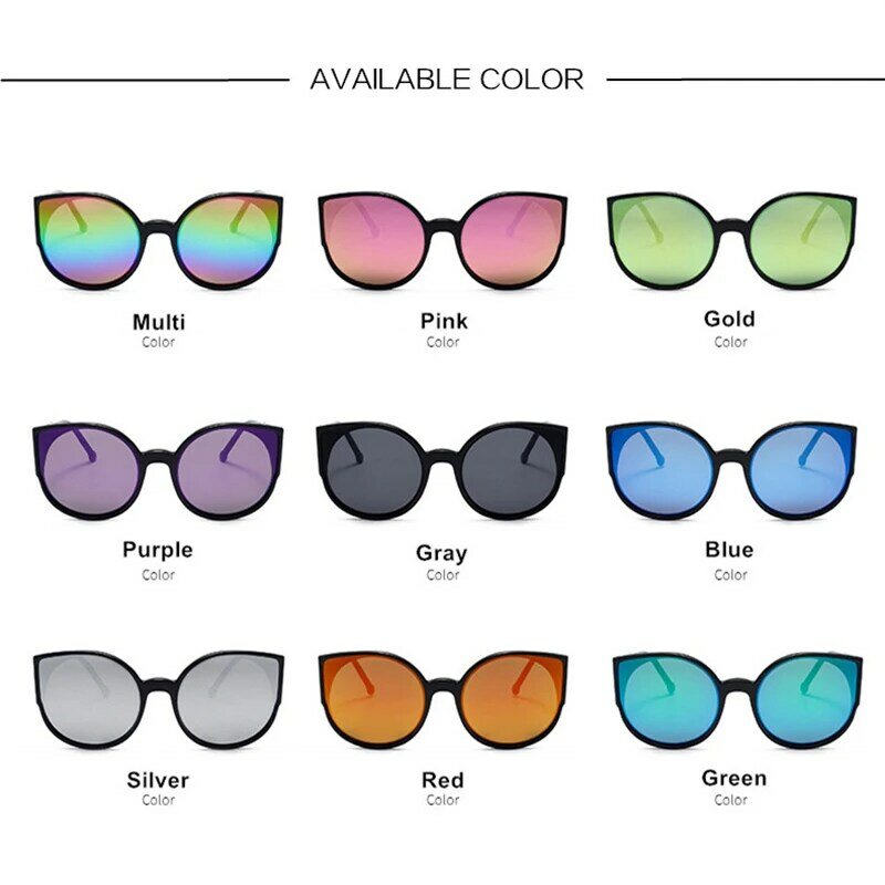 2018 frauen Cat Eye Sonnenbrille Fashion Beschichtung Spiegel Sexy Shades Sonnenbrille Für Weibliche Vintage Brillen Damen Gläser UV400
