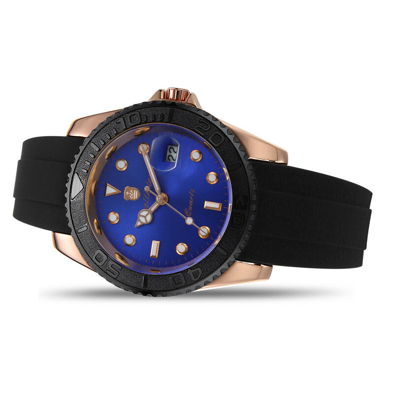 Wealthstar – montre de sport à quartz pour hommes et femmes, boîtier 40mm, date automatique, GMT