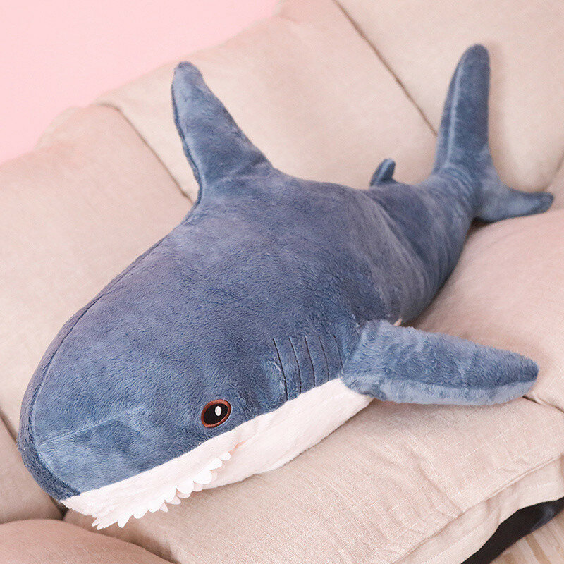80/100cm Shark wypchane pluszowe zabawki poduszka Appease poduszka na prezent dla dzieci pluszowe zabawki wypchana zabawka Shark Plush