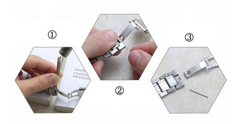 Neway 304 Metall Uhr Band Schnalle 5mm 6mm Armband Armband Silber Schwarz Edelstahl Verschluss Schmetterling Taste Zubehör