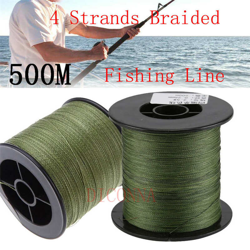500M 30LB-100LB fishing Line strength PE Braided 4 Strands Sea Fisher Green AU