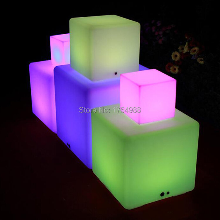 2015 frete grátis recarregável led cubo/led cubo assento/led brilho cubo fezes led barra de luz luminosa fezes cor mutável