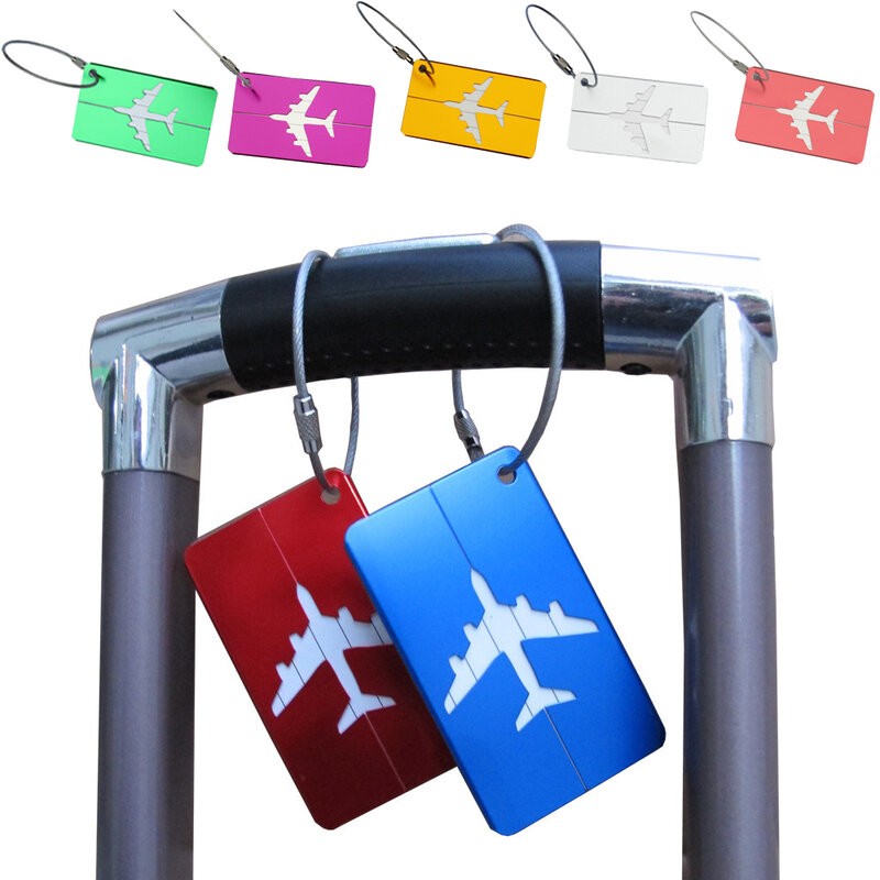 Étiquettes de bagages portables à chaud, sangles de couverture de bagages, accessoires de voyage, forme d'avion vérifié, élévateur d'avion carré, pour fille et garçon