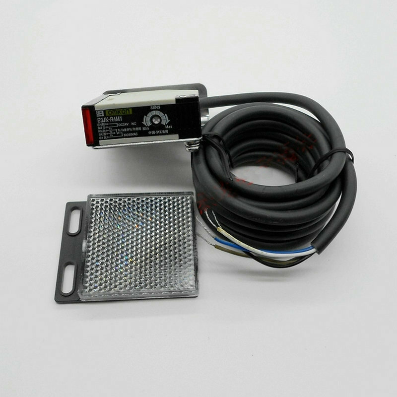 E3JK-R4M1 DC 12-24V AC 90-250V Proximity Switch Retroreflective Photoelectric Sensor Switch with 2M Cable
