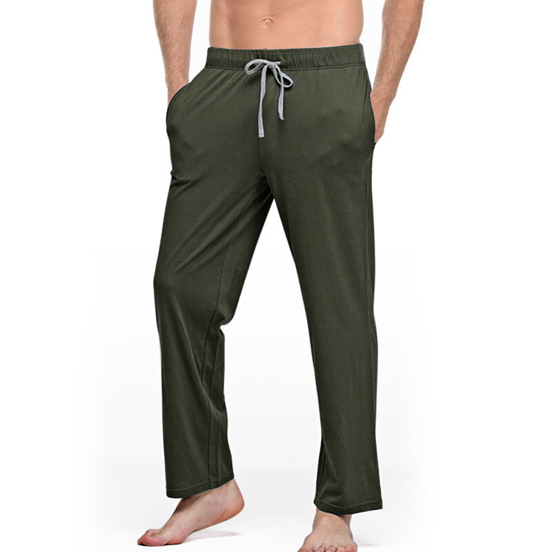 Пижама MA50167 мужская хлопковая, однотонная Повседневная Свободная одежда для сна, дышащая мягкая Пижама, штаны, домашняя одежда