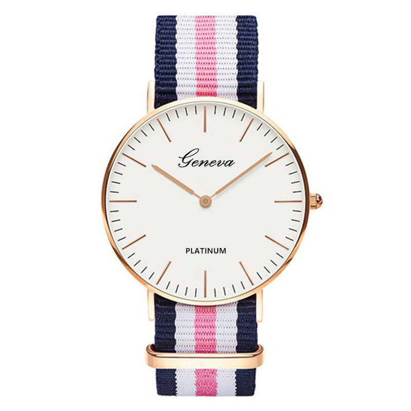 Luksusowa marka nylonowy zegarek kwarcowy mężczyźni kobiety panie modna bransoletka na rękę zegarek zegarki na rękę zegar Relogio Masculino Feminino