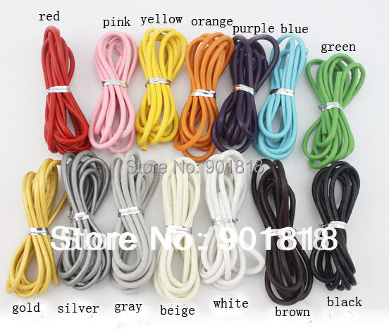 XINYAO 10meters/lot 3mm Dia Necklace Leather Cord String Genuine Leather Rope DIY Bracelet Jewelry Making Accessories F593