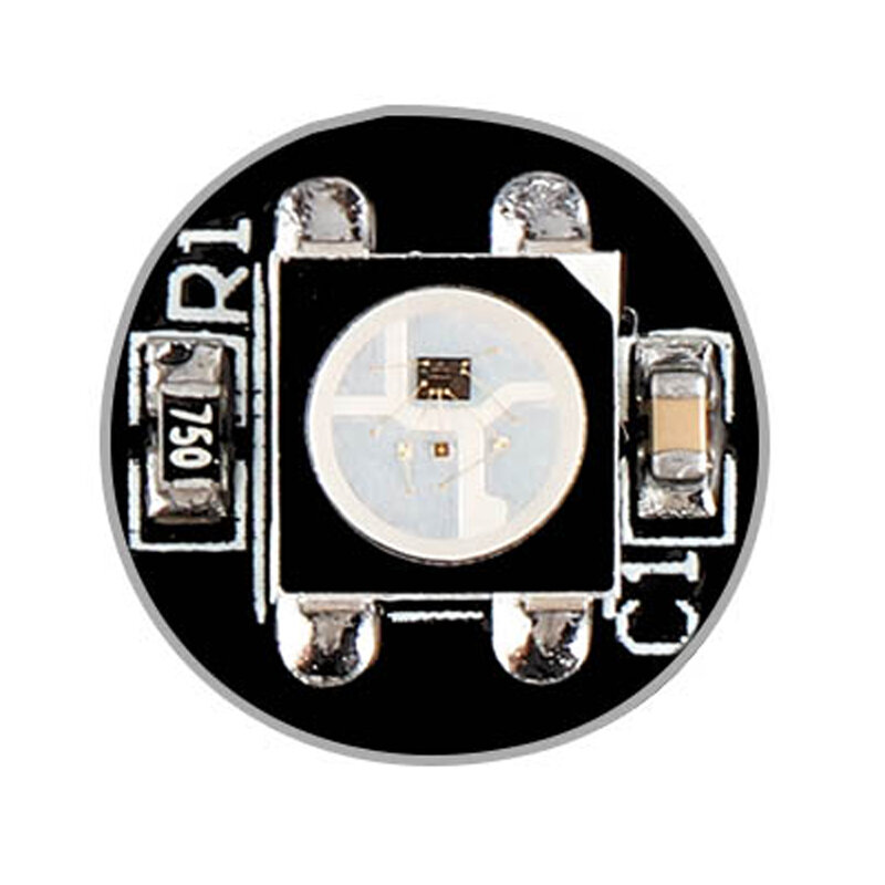 Diy ws2812b mini led chip & placa do dissipador de calor dc5v ws2812 5050 rgb cor endereçável led pixels luz preto pcb