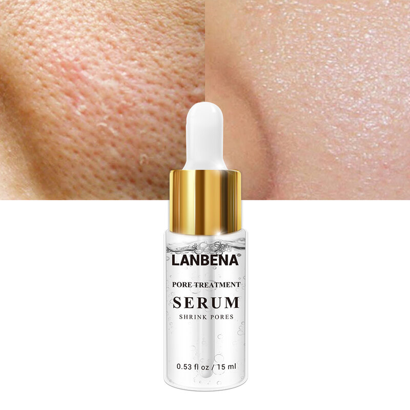 LANBENA traitement des Pores sérum Essence rétrécissement Pores soulager sécheresse contrôle de l'huile raffermissant hydratant réparateur lisse soin de la peau!