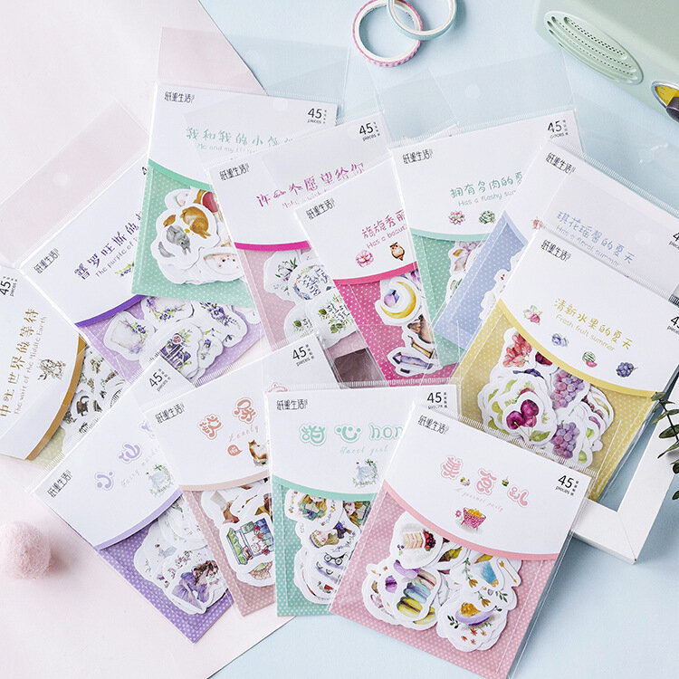 حقيبة ملصقات سلسلة Little Fairy ، ملصقات للزينة ، للتقنيين الياباني ، DIY