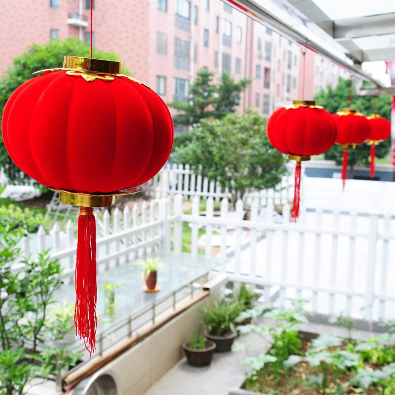 홈 장식 빨간색 작은 새해 파티 웨딩 미니 봄 축제 거리 중국어 번체 매달려 랜턴 30 개/대/세트