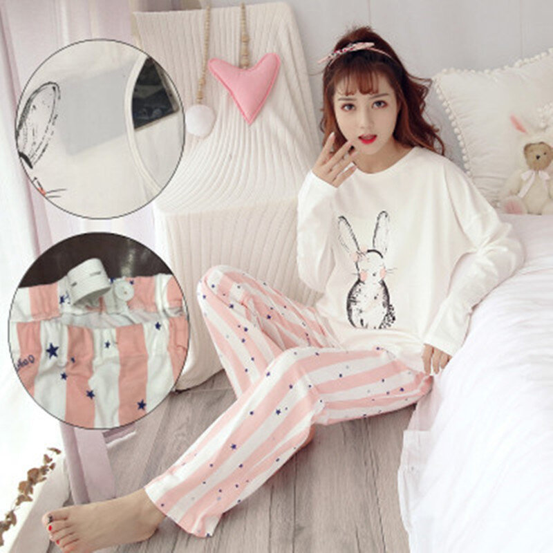 cotton maternity set clothes pyjama grossesse women white for pregnant maternity long sleeve long summer tops womens loungewear