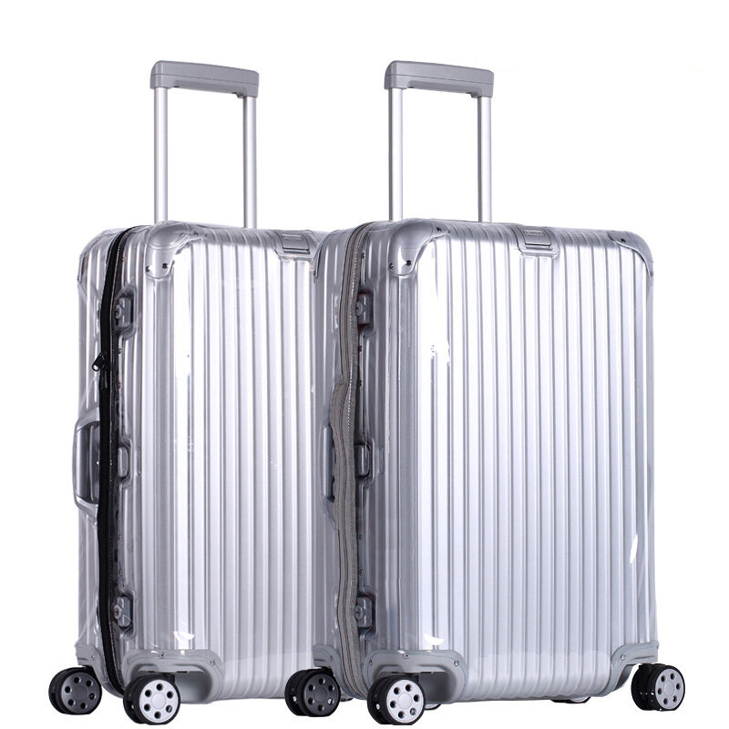 Чехлы для багажа из ПВХ, прозрачный чехол для чемодана на молнии, прозрачный защитный чехол для багажа, органайзер, аксессуары для путешеств...