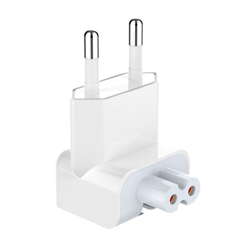 Euro pino plug ac pato cabeça carregador de energia da ue parede ac plug adaptador para apple macbook pro ar ipad elétrica europa pato cabeça