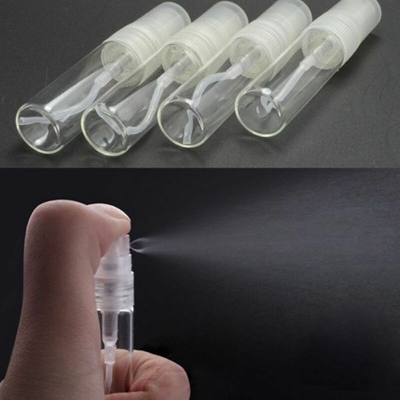 2 pezzi Nuovo 5 ml Pompa A Spruzzo Atomizzatore Riutilizzabile Della Bottiglia Per Viaggi Vuoto Bottiglia Di Vetro Bottiglie di Liquido