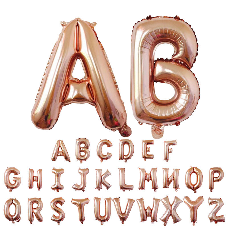Rose Gold Mariage Letter Balloon Anniversary Birthday Party Decorations Kids Wedding Decoration Air Balloons Globos Party ballon
