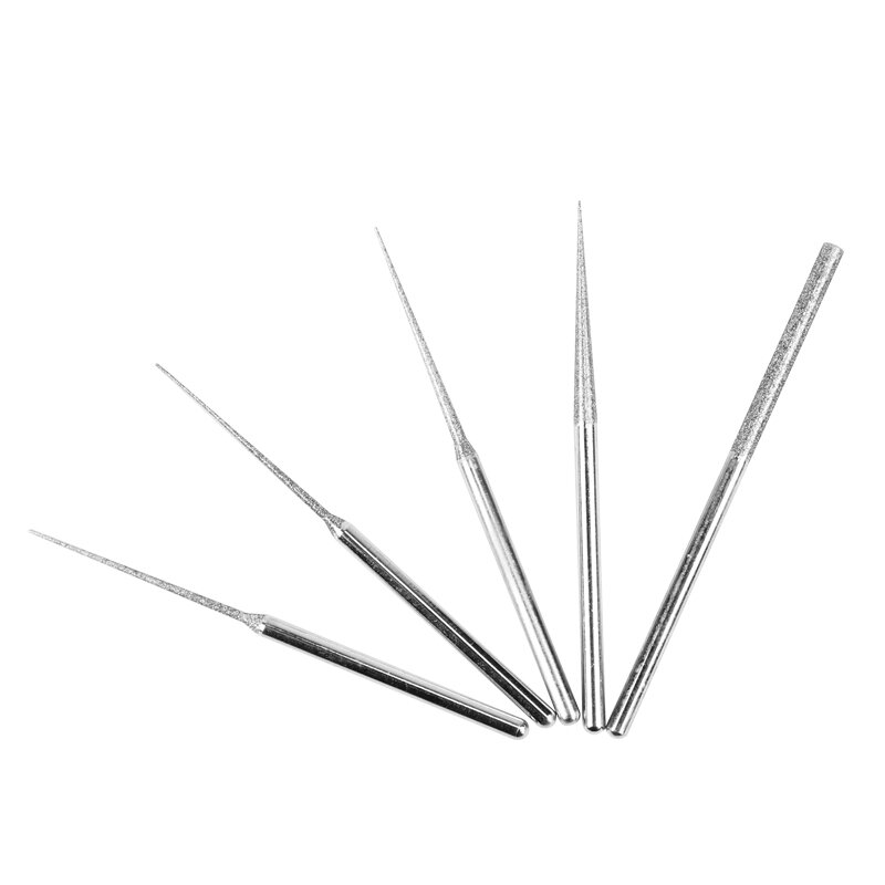 Mini wiertarka diamentowa głowica szlifierska 3mm Shank Bur Bit zestaw narzędzie do szlifowania do szkła płytki ceramiczne metali szlifowania 5 sztuk