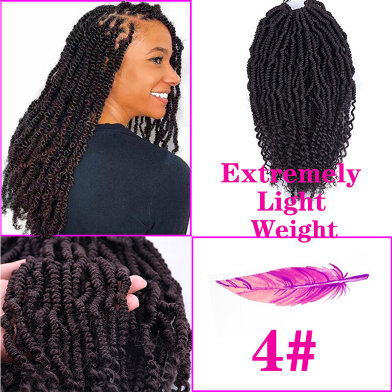 12inch Nubian Twists Crochet Braids Ombre Synthetic Braiding Bomb Kinky Passion Twist Hair Extension