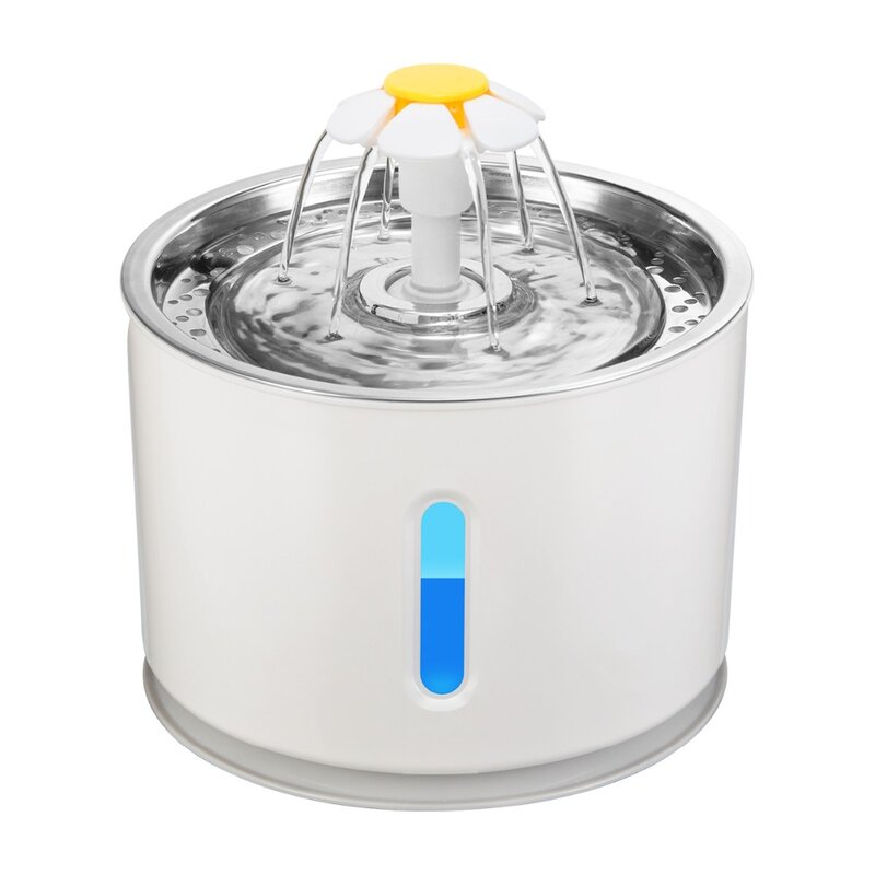 Fuente de agua automática para gato y perro, alimentador silencioso con USB y LED, tazón para beber, TY, 2,4 L, novedad