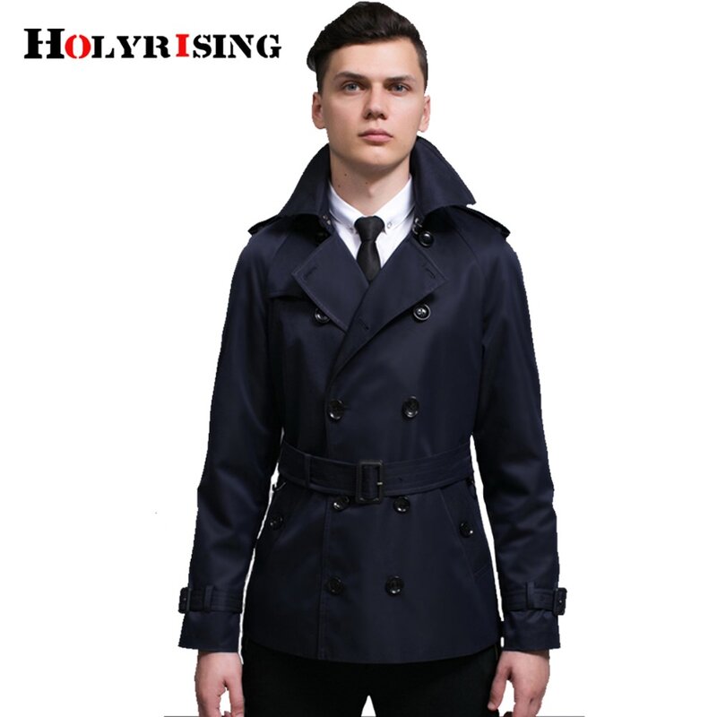 spring men trench coat double breasted mens overcoat classic mens trench coat slim casaco england clothing #18221 holyrising