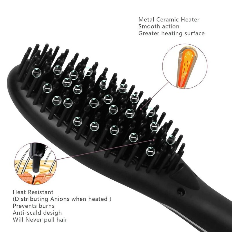 Hair Brush Fast Hair Straightener Comb Hair Electric Brush Comb Irons Auto Straight Hair Comb