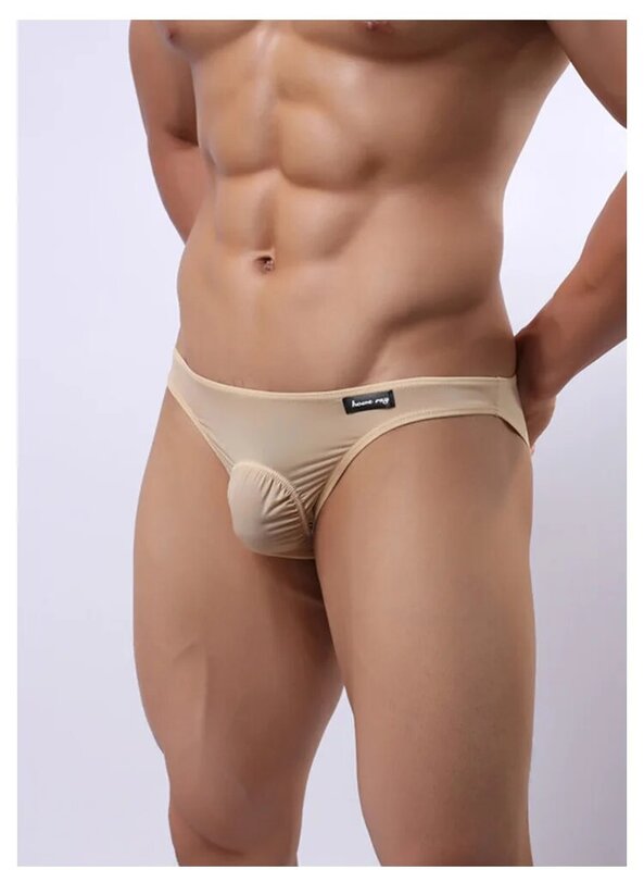 Hoge kwaliteit mannen sexy underwearMen Sexy comfortabele slips ultradunne Verfrissende ijs zijde sexy solid ondergoed 2019 Nieuwe