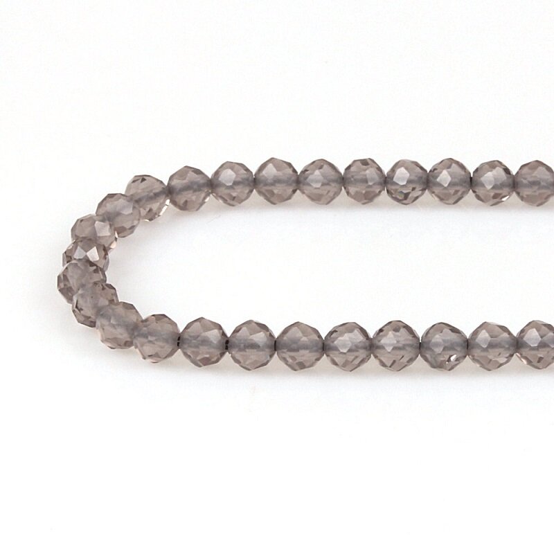 Natürliche Eis Obsidian Grau Faceted Edelstein 2 3mm Runde Lose Perlen DIY Zubehör für Halskette Armband Ohrring Schmuck Machen
