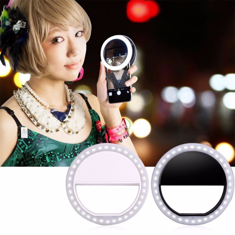Clip lumineux pour téléphone portable, lampe de poche à flash automatique LED pour smartphone, outil pour selfie, miroir de maquillage