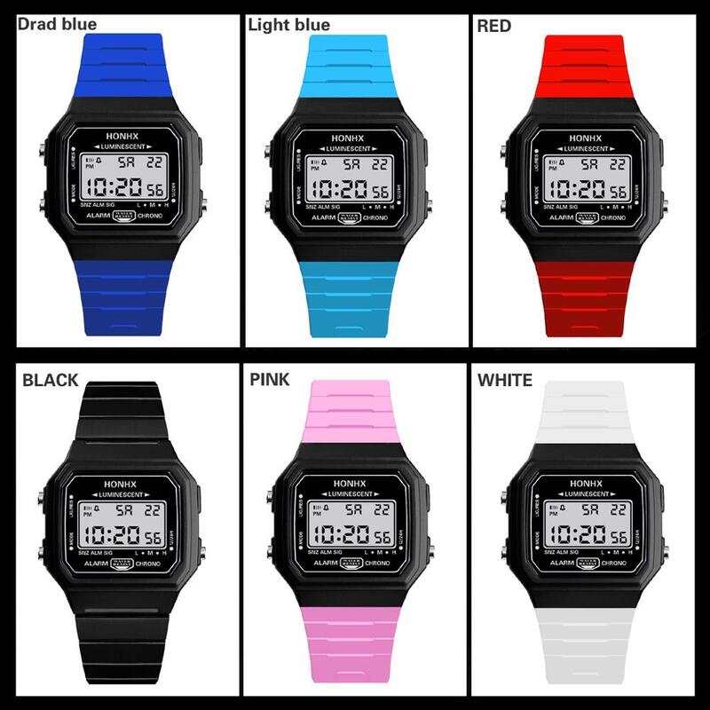 HONHX Mens นาฬิกาหน้าจอดิจิตอล LED นาฬิกาข้อมือวันที่กีฬานาฬิกาสำหรับผู้ชายผู้หญิง Unisex เด็กผู้หญิง...