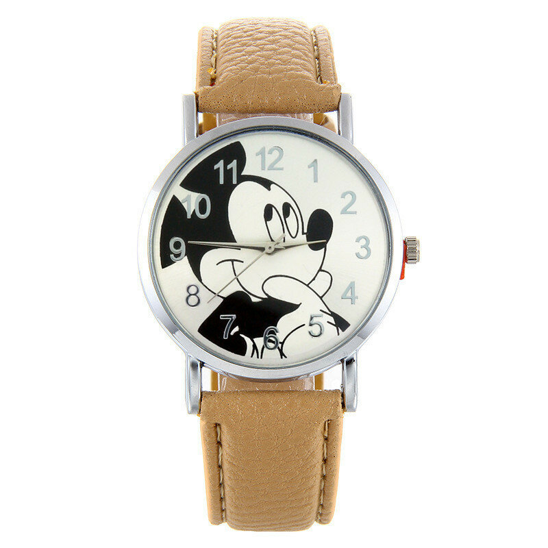 Bonito dos desenhos animados da marca de couro relógio de quartzo crianças meninas meninos moda casual pulseira relógio de pulso relógio relogio relógio de pulso