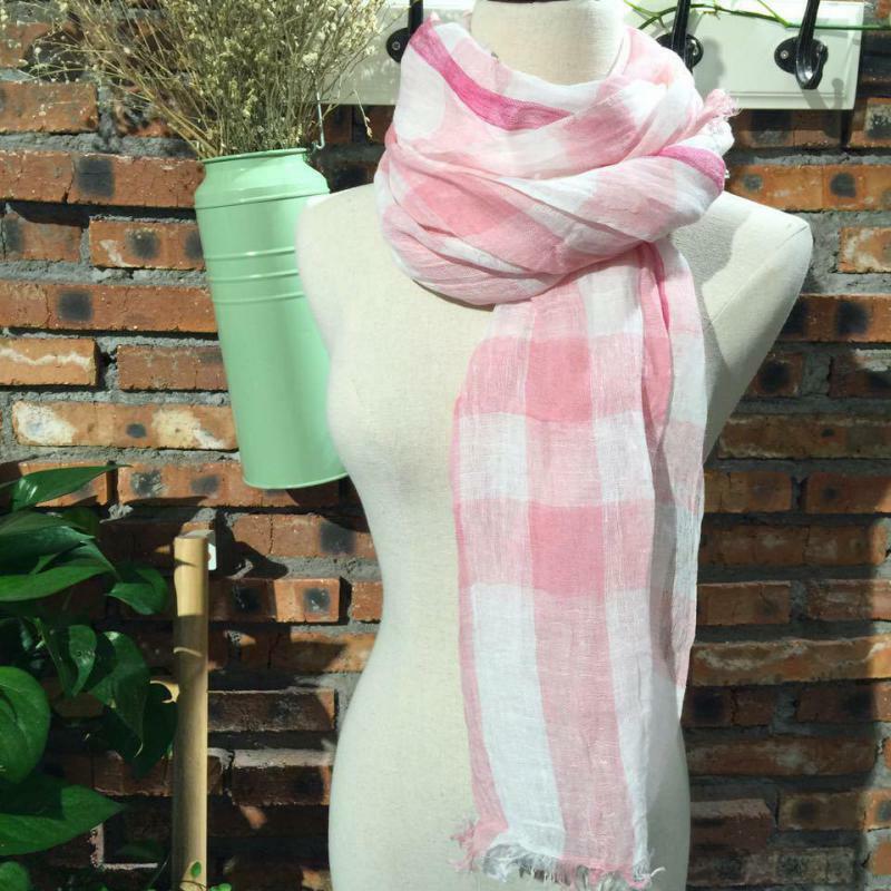 ユニセックススタイル春夏秋冬のスカーフの綿とリネン無地ロング女性のスカーフショールファッション男性スカーフ