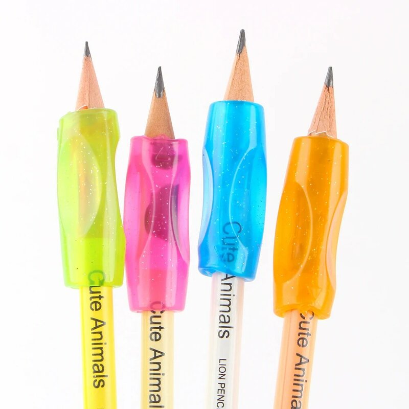 Parceiro de aprendizagem crianças, 4 unidades, estudantes, lápis de suporte praxia dispositivo para correção de caneta suporte para articulações aperto