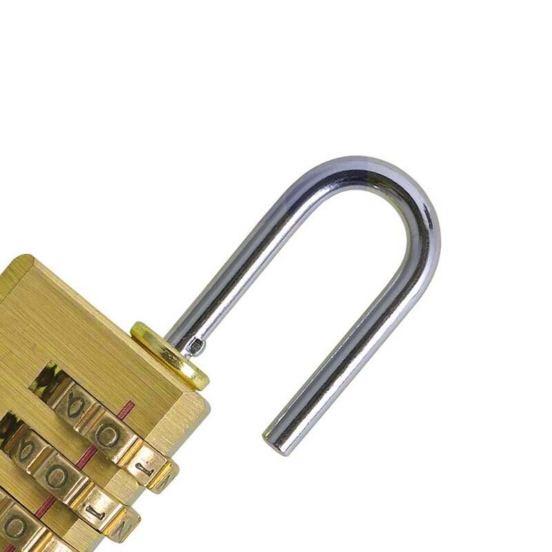 New Mini Copper 4 Digits Number Password Code Lock Combination Padlock Resettable Travelling Bag Door