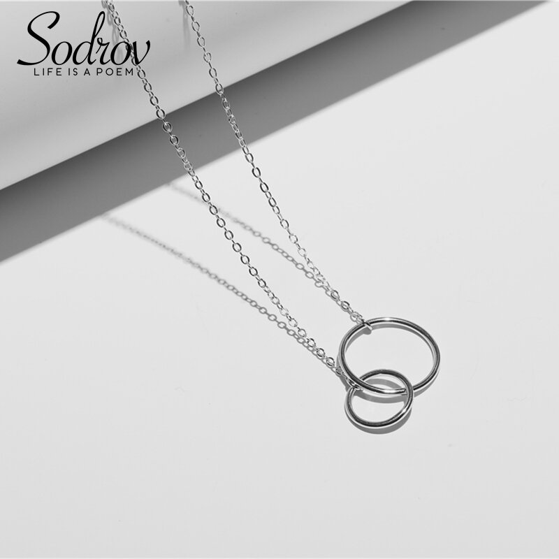 Sodrov Necklace Chain Jewelry Sterling Silver Elegant Fashion Ladies Link Women Round Fine Party