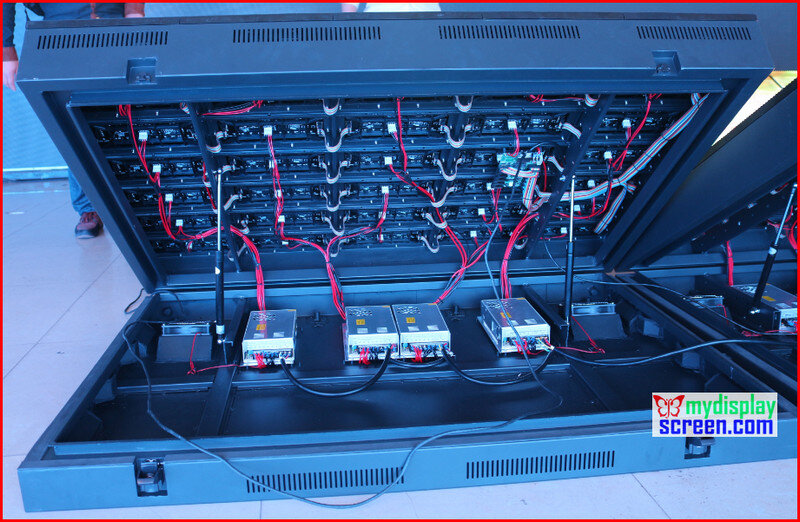 Señal LED para exteriores P8, 256cm x 128cm, 100,8 "x 50,4", RGB frontal abierto, pantalla programable que se mueve a todo COLOR, p10p16