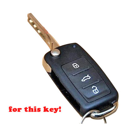Housse de clé de voiture en silicone, 3 boutons protégés, pour VW Volkswagen Passat Polo Golf Touran Bora SEAT Ibiza Leon SKODA Octavia Fabia