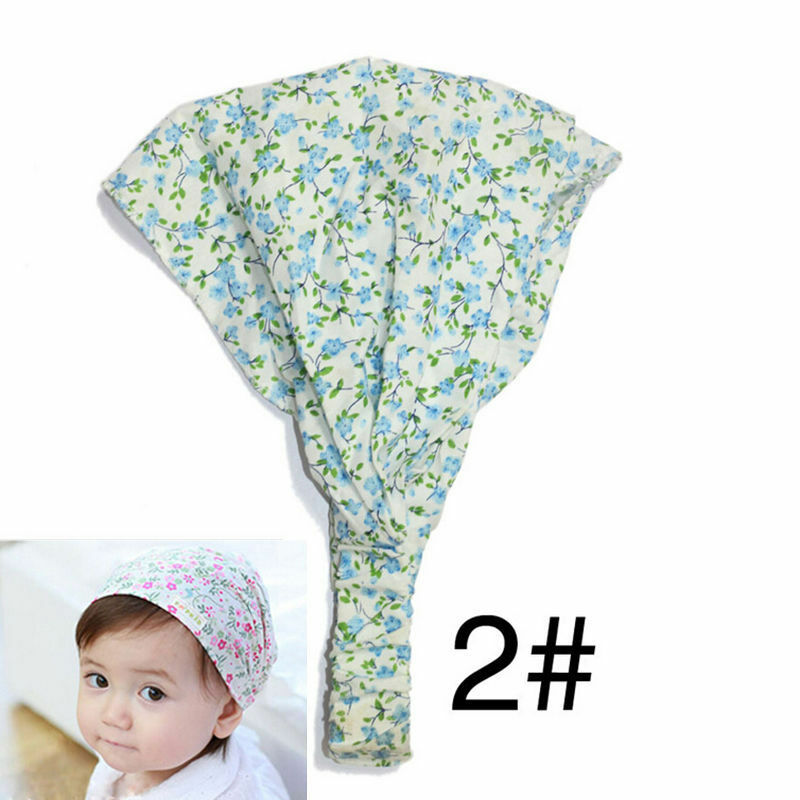 Sombreros de Bandana Kawaii para bebé y niña, diadema de flores para recién nacido, accesorios para el cabello, pañuelo para la cabeza, 4 colores