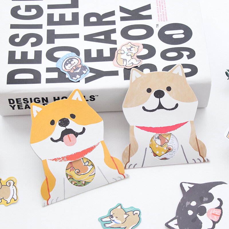 Pegatina creativa para perro Shiba Inu, bolsa de gránulos embolsada, Husky, pegatina decorativa para Techo, DIY