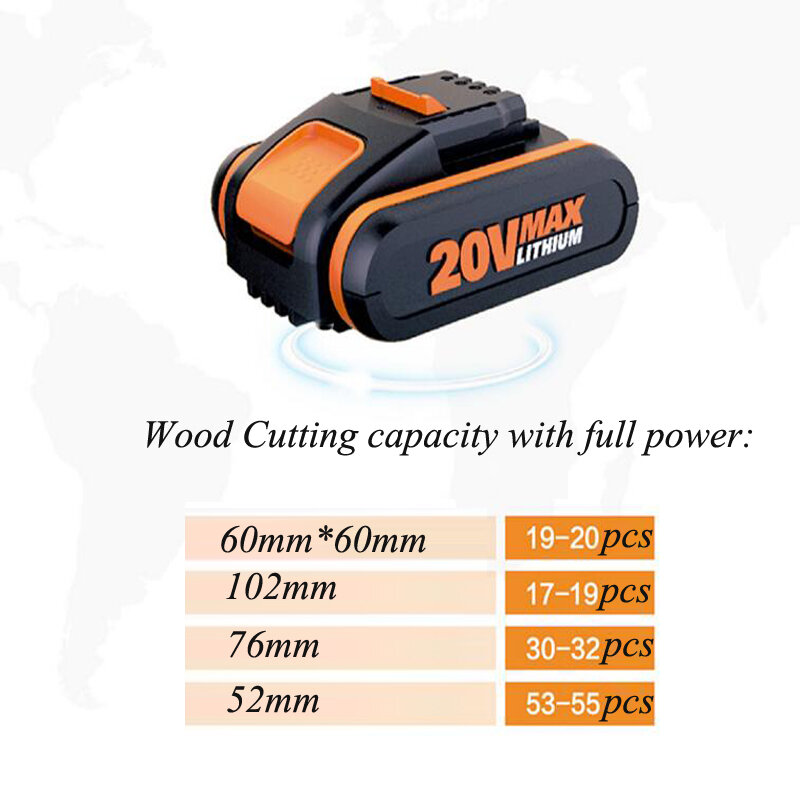 Tronçonneuse électrique Portable avec batterie au Lithium de 20V, pour le jardin et les loisirs en famille, outils de coupe du bois