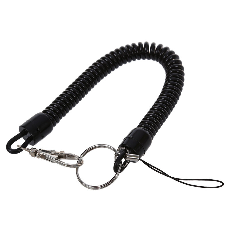 Thiet Bi Day Cam Key Elastic Strap TPU Plastic Bungee Cord Metal Key Chain Strap Anti-Lost Mobile Phone Rope Hardware Accessorie