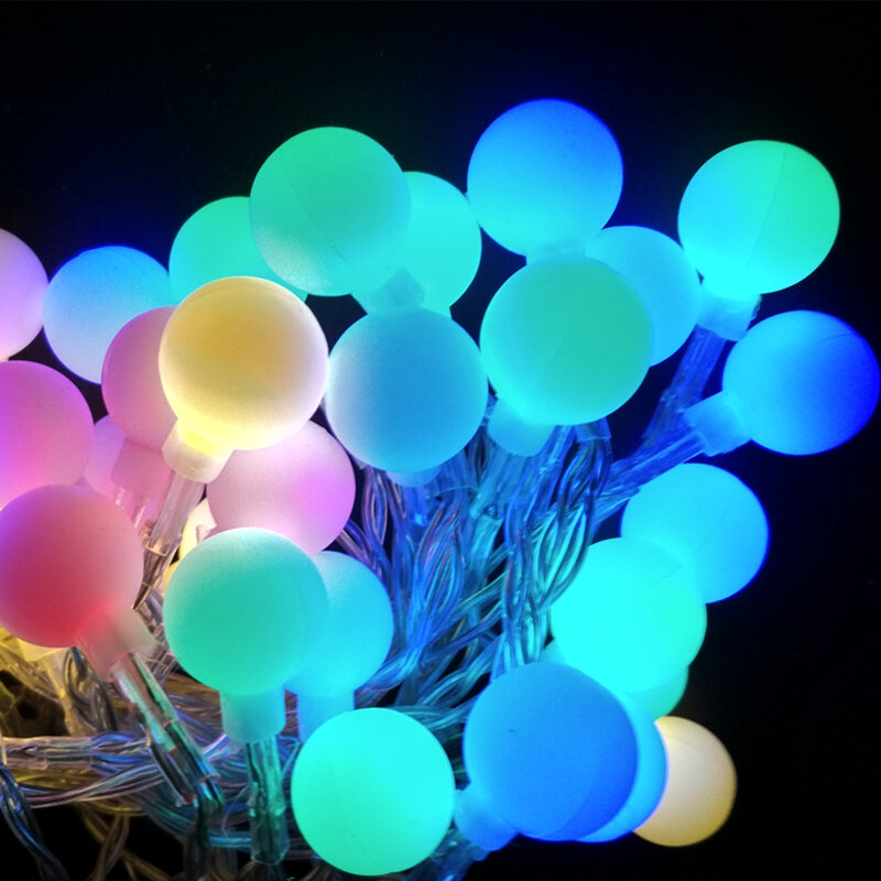 YIYANG-guirnalda de luces LED Multicolor para interiores, 100 bolas, 10M, 110V, 220V
