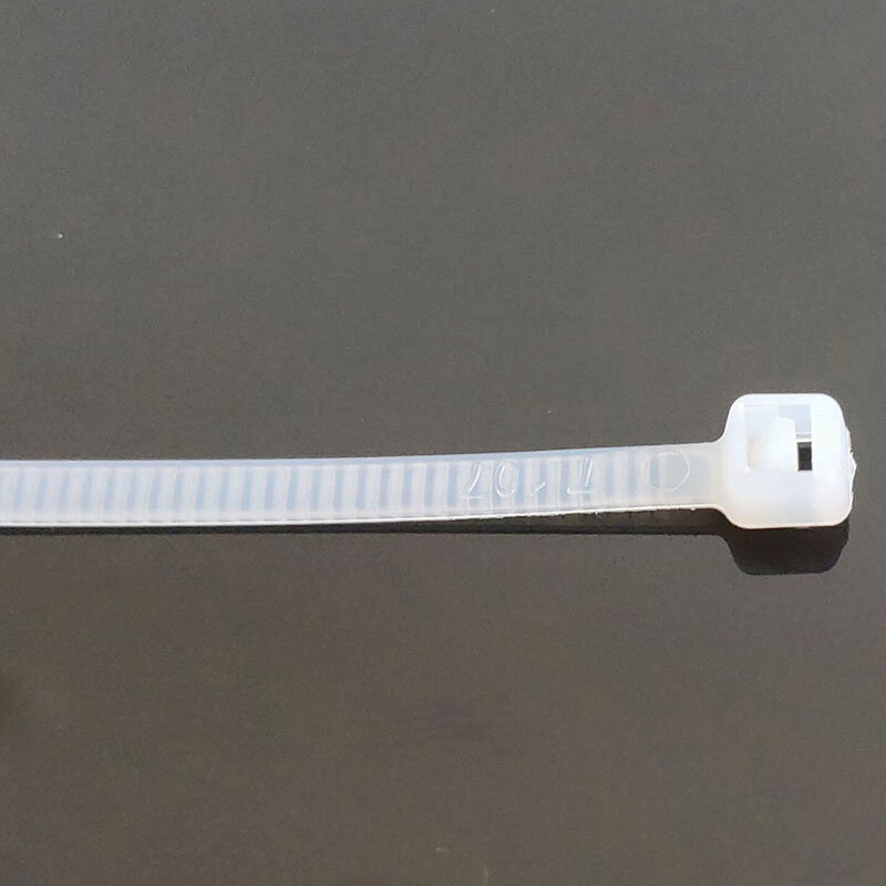 Laços de plástico de nylon para fios, organizador com fecho automático para fios, 100 peças, preto e branco